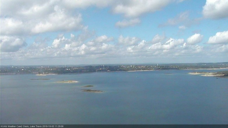 Lake Travis webcam, October 3, 2018 10:30 AM CT