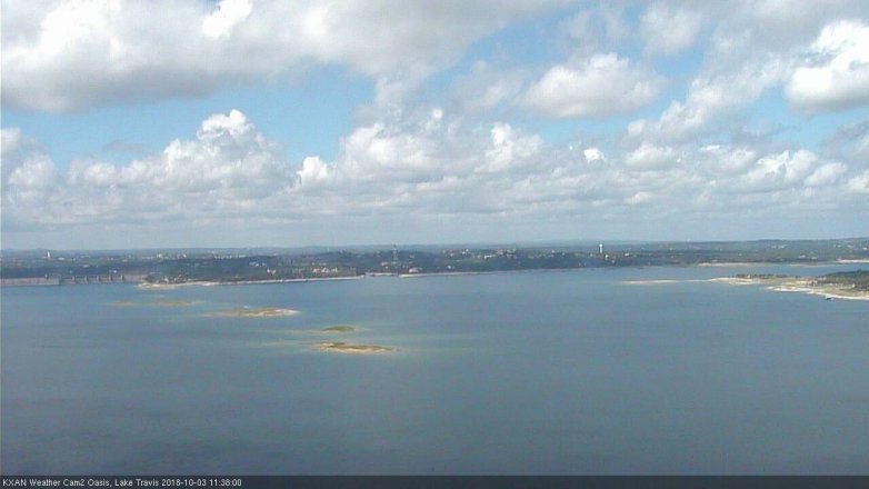 Lake Travis webcam, October 3, 2018 10:40 AM CT
