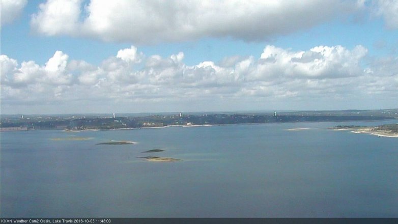 Lake Travis webcam, October 3, 2018 10:45 AM CT