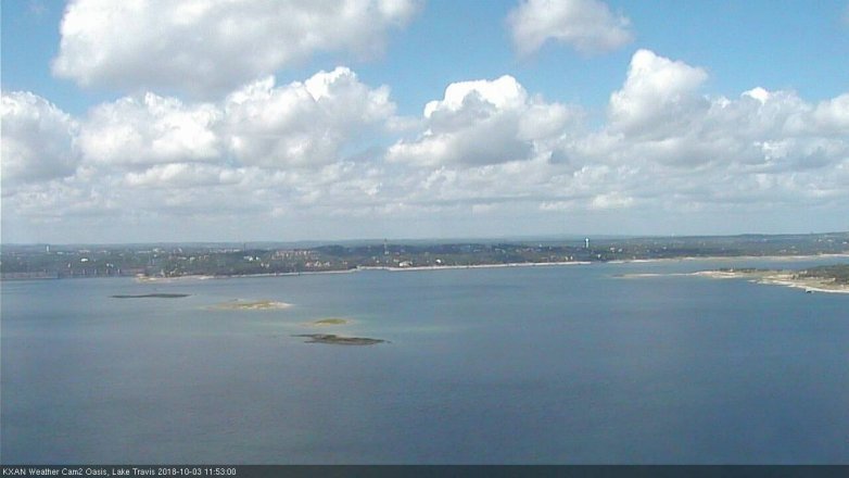 Lake Travis webcam, October 3, 2018 10:55 AM CT