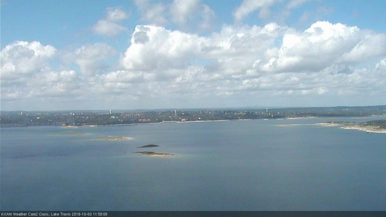 Lake Travis webcam, October 3, 2018 11:00 AM CT