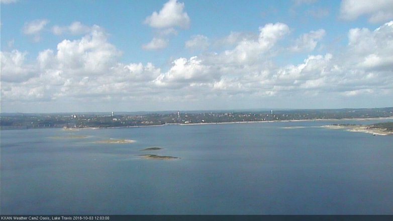 Lake Travis webcam, October 3, 2018 11:05 AM CT