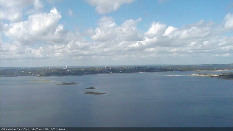 Lake Travis webcam, October 3, 2018 11:10 AM CT