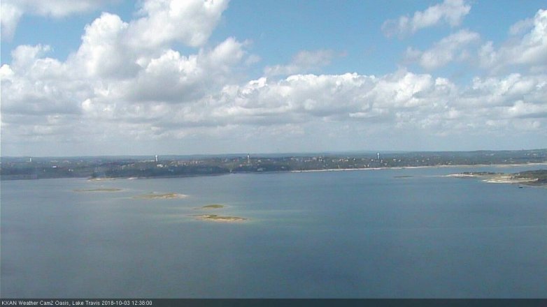 Lake Travis webcam, October 3, 2018 11:40 AM CT