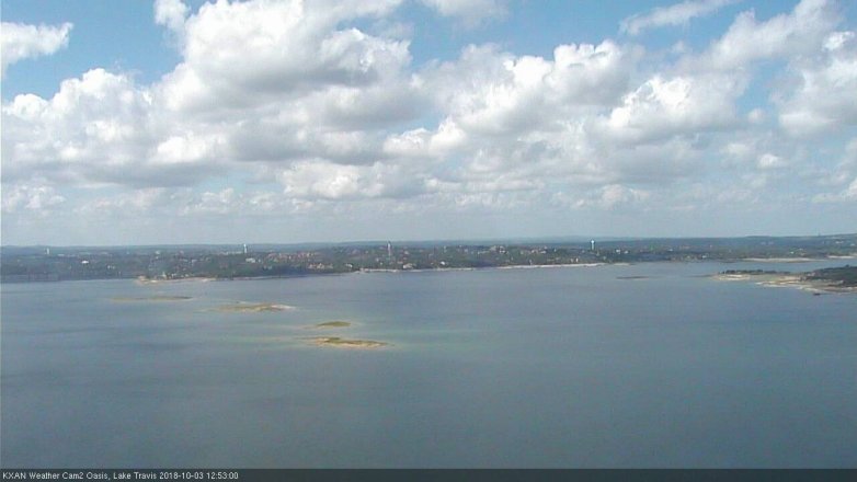 Lake Travis webcam, October 3, 2018 11:55 AM CT
