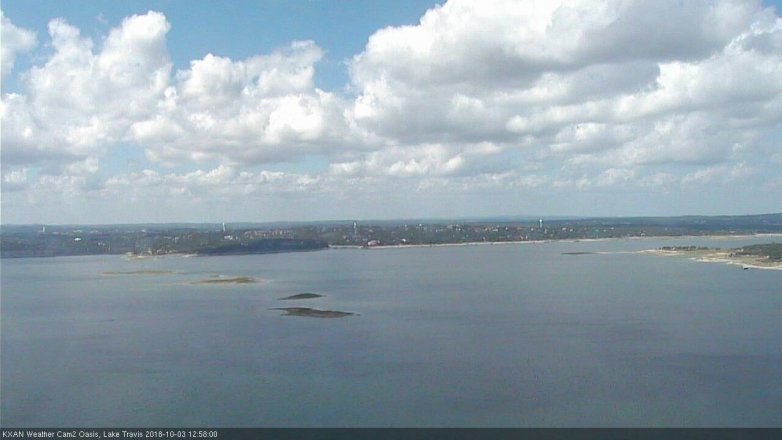 Lake Travis webcam, October 3, 2018 12:00 PM CT