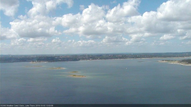 Lake Travis webcam, October 3, 2018 12:05 PM CT