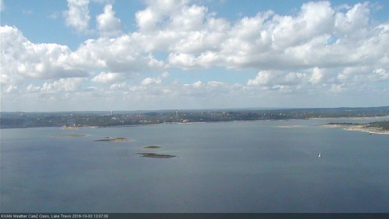Lake Travis webcam, October 3, 2018 12:10 PM CT
