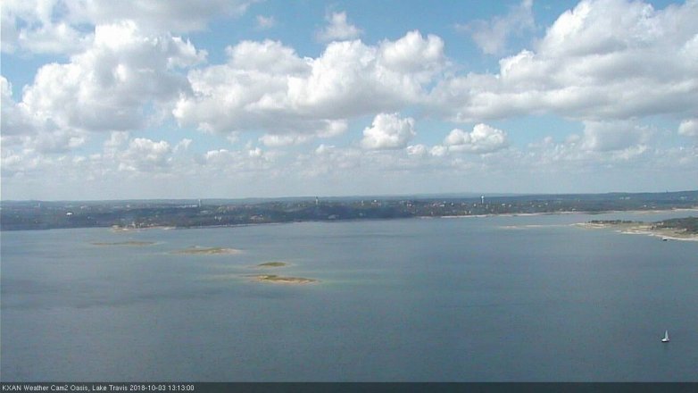 Lake Travis webcam, October 3, 2018 12:15 PM CT
