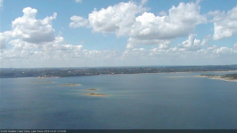 Lake Travis webcam, October 3, 2018 12:20 PM CT