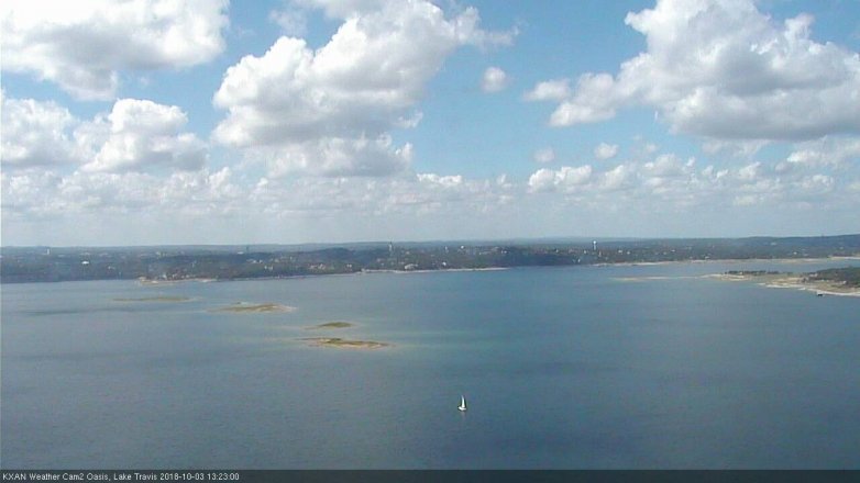 Lake Travis webcam, October 3, 2018 12:25 PM CT