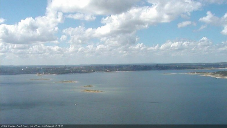 Lake Travis webcam, October 3, 2018 12:30 PM CT