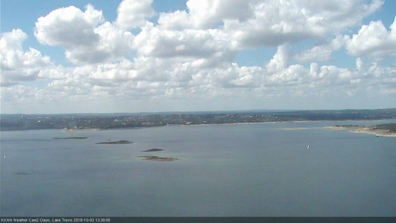 Lake Travis webcam, October 3, 2018 12:40 PM CT