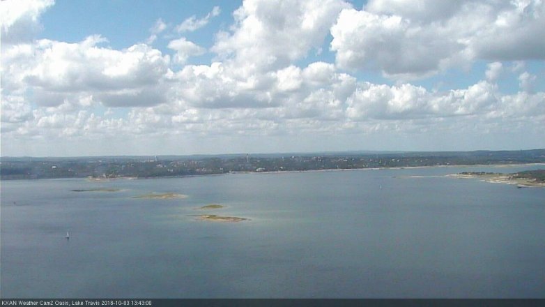 Lake Travis webcam, October 3, 2018 12:45 PM CT