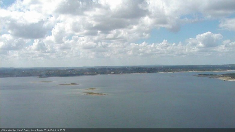 Lake Travis webcam, October 3, 2018 1:05 PM CT