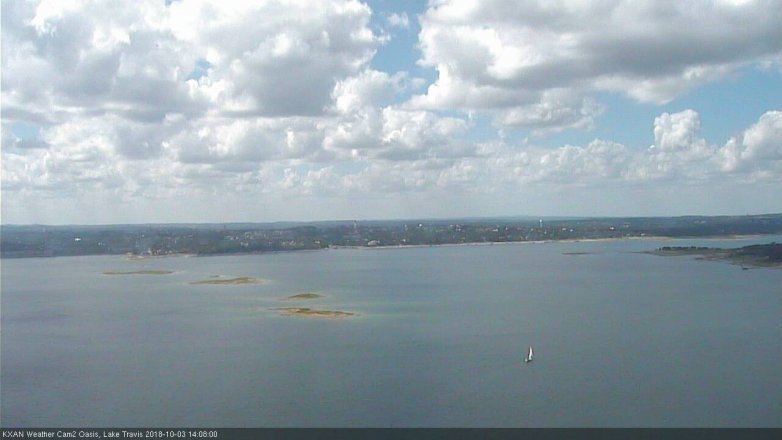Lake Travis webcam, October 3, 2018 1:10 PM CT