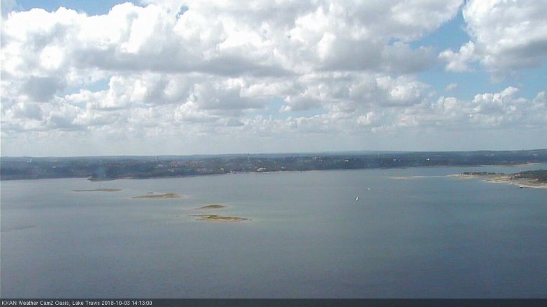 Lake Travis webcam, October 3, 2018 1:15 PM CT