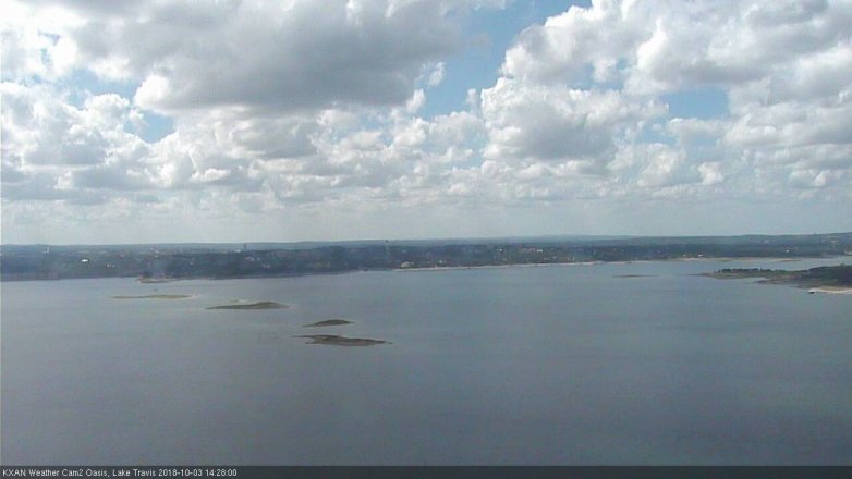 Lake Travis webcam, October 3, 2018 1:30 PM CT