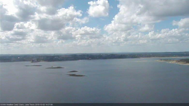 Lake Travis webcam, October 3, 2018 1:40 PM CT