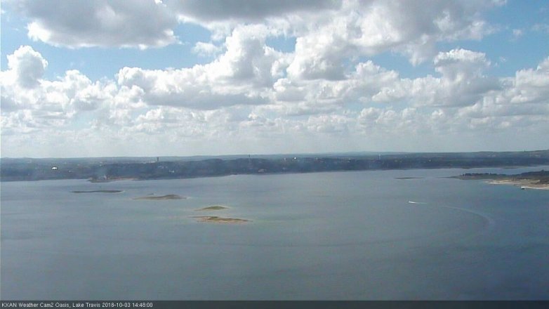 Lake Travis webcam, October 3, 2018 1:50 PM CT