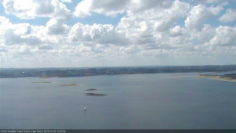 Lake Travis webcam, October 3, 2018 1:55 PM CT