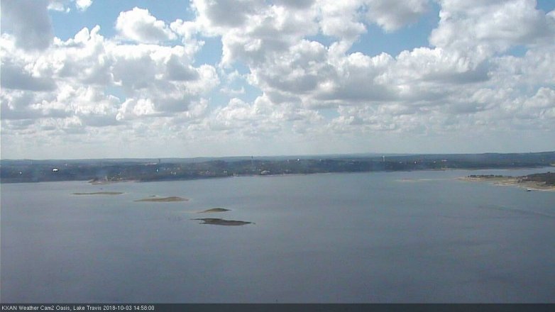 Lake Travis webcam, October 3, 2018 2:00 PM CT
