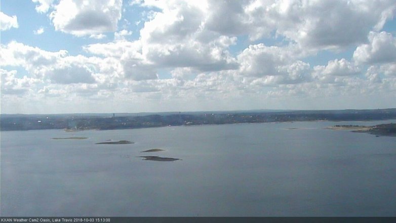 Lake Travis webcam, October 3, 2018 2:15 PM CT