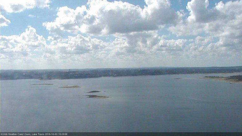 Lake Travis webcam, October 3, 2018 2:30 PM CT
