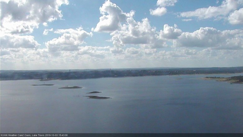 Lake Travis webcam, October 3, 2018 2:45 PM CT