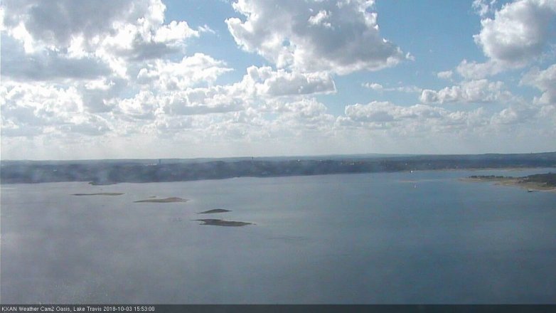 Lake Travis webcam, October 3, 2018 2:55 PM CT