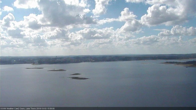 Lake Travis webcam, October 3, 2018 3:00 PM CT