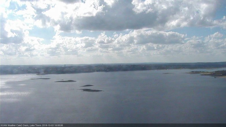 Lake Travis webcam, October 3, 2018 3:10 PM CT