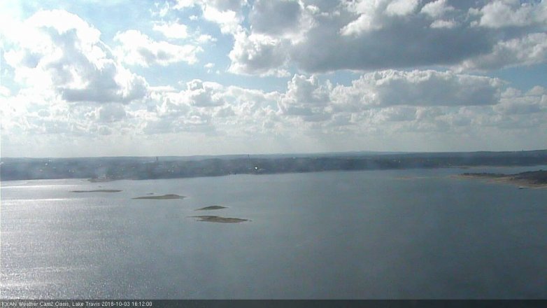 Lake Travis webcam, October 3, 2018 3:15 PM CT
