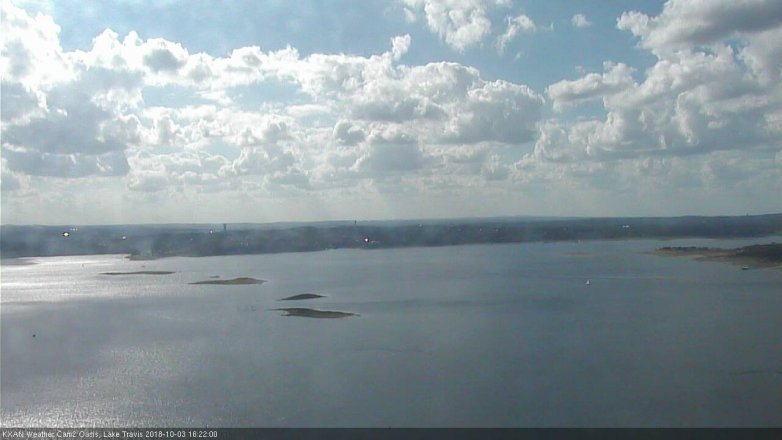 Lake Travis webcam, October 3, 2018 3:25 PM CT