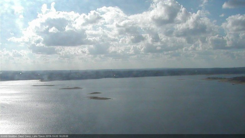 Lake Travis webcam, October 3, 2018 3:30 PM CT
