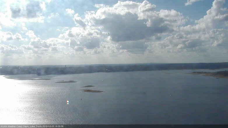 Lake Travis webcam, October 3, 2018 3:40 PM CT