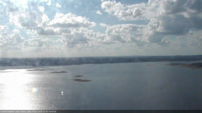 Lake Travis webcam, October 3, 2018 3:50 PM CT