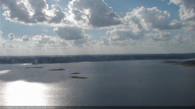 Lake Travis webcam, October 3, 2018 4:05 PM CT