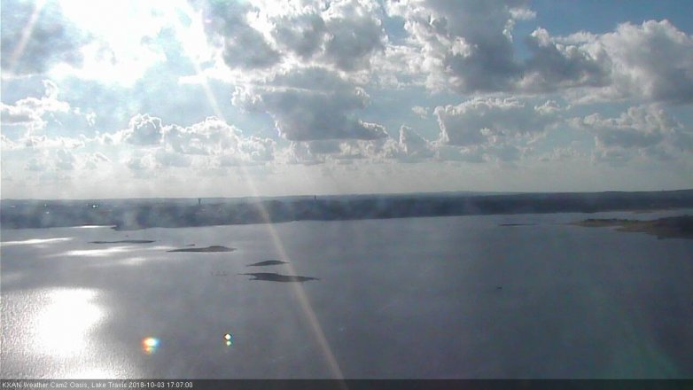 Lake Travis webcam, October 3, 2018 4:10 PM CT