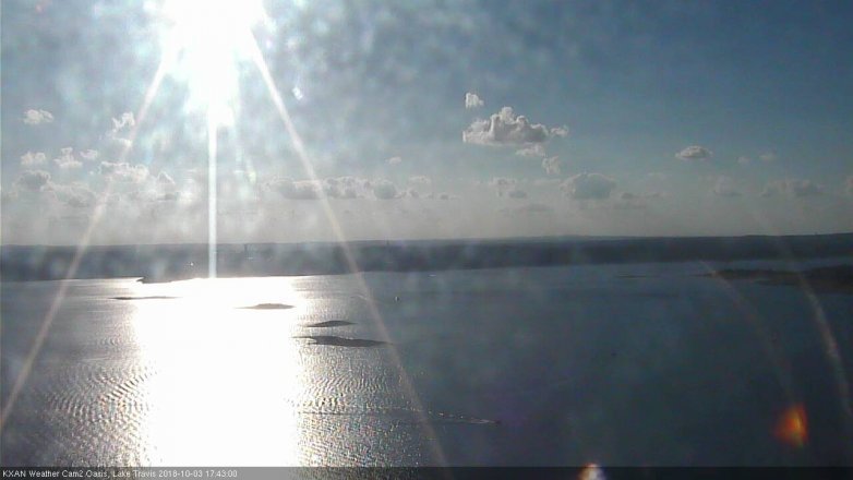 Lake Travis webcam, October 3, 2018 4:45 PM CT