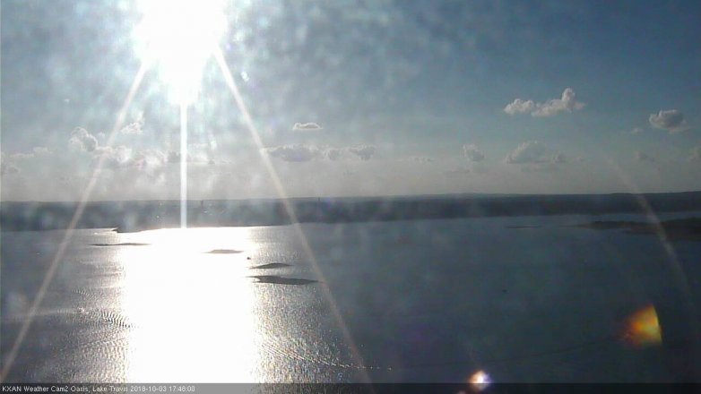 Lake Travis webcam, October 3, 2018 4:50 PM CT