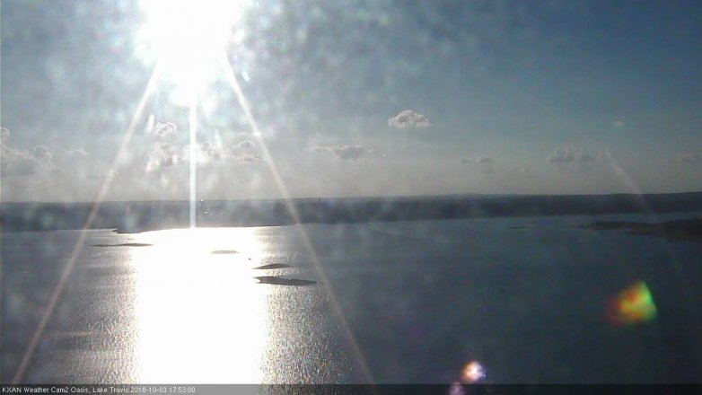 Lake Travis webcam, October 3, 2018 4:55 PM CT