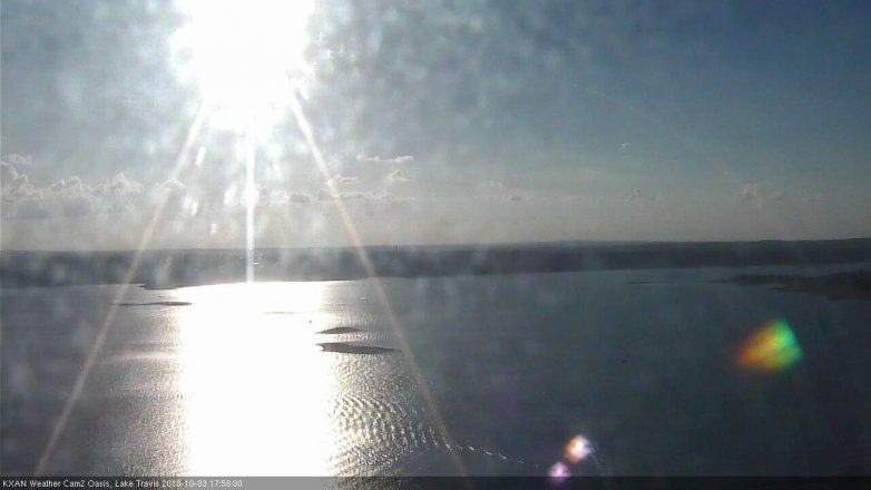 Lake Travis webcam, October 3, 2018 5:00 PM CT