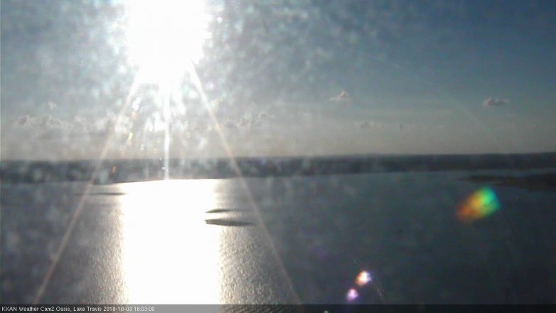 Lake Travis webcam, October 3, 2018 5:05 PM CT