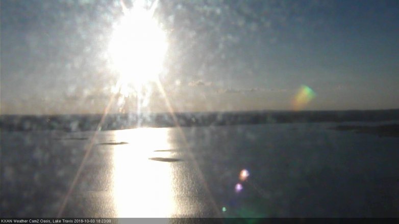 Lake Travis webcam, October 3, 2018 5:25 PM CT