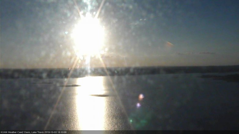 Lake Travis webcam, October 3, 2018 5:35 PM CT