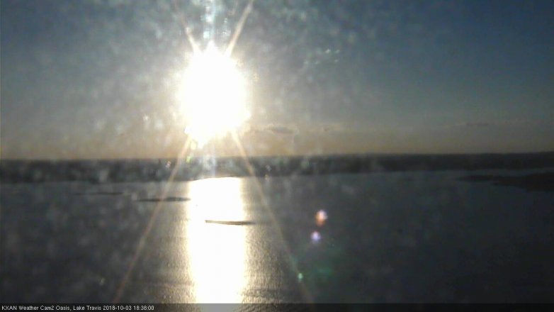 Lake Travis webcam, October 3, 2018 5:40 PM CT