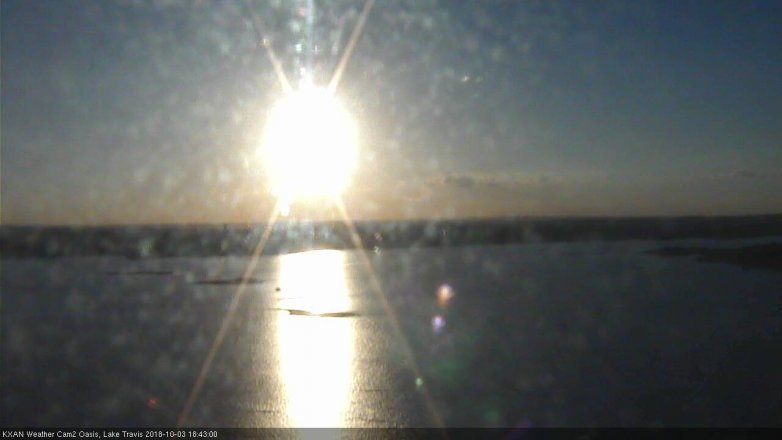 Lake Travis webcam, October 3, 2018 5:45 PM CT
