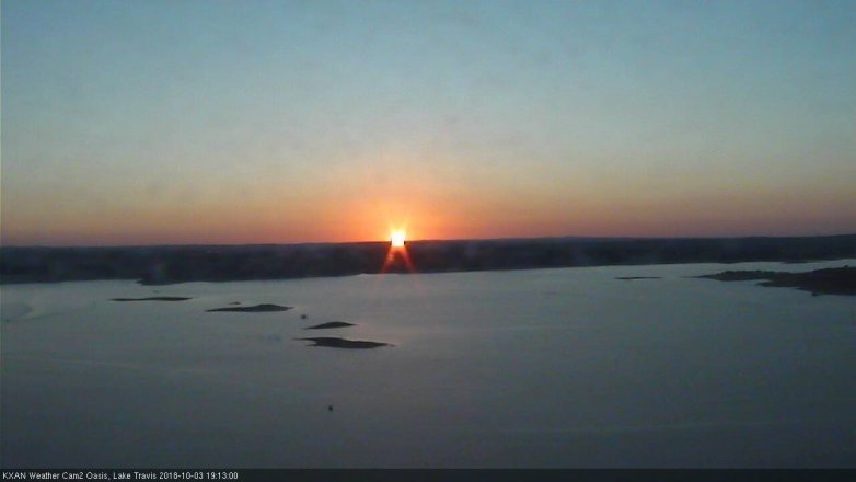 Lake Travis webcam, October 3, 2018 6:15 PM CT