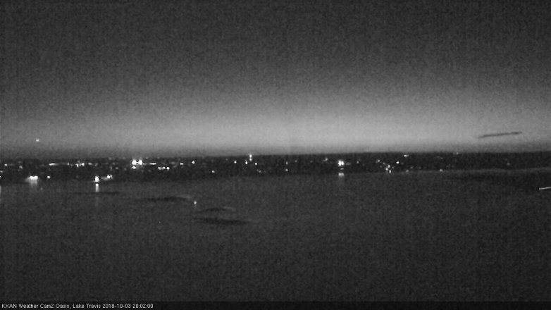 Lake Travis webcam, October 3, 2018 7:05 PM CT